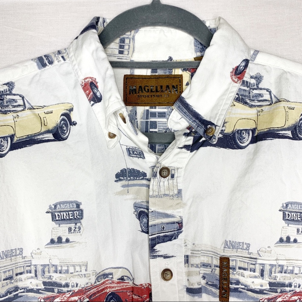Magellan Classic Muscle Cars Button Up Camp Shirt - Picture 4 of 8